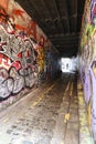 Famous Street called Leonard Lane with Graffiti's on the wall Royalty Free Stock Photo