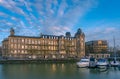 Bristol General Hospital and a selection of boats Royalty Free Stock Photo