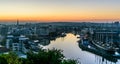 Bristol harbourside at sunrise