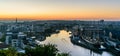 Bristol harbourside at sunrise Royalty Free Stock Photo