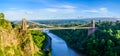 Bristol suspension bridge at sunset Royalty Free Stock Photo