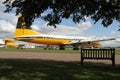 Bristol Type 175 Britannia 312 G-AOVT on runway stand at Duxford Royalty Free Stock Photo