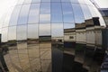 Reflective chrome sphere of the cinema of We The Curious, home of the UKs first planetarium