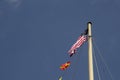 US Flag on the SS Great Britain is a museum ship and former passenger steamship, completed 1845, Royalty Free Stock Photo