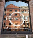 Bristol, UK - February 12 2020: The Beer Emporium window on King Street