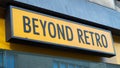 Bristol, UK - February 12 2020: Beyond Retro shop front and sign on Broadmead