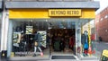 Bristol, UK - February 12 2020: Beyond Retro shop front and sign on Broadmead