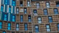 Bristol, UK - February 12 2020: Cladding in the process of being removed from iQ Student Accommodation on Marlborough St