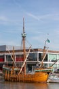 Replica wooden galleon on the River Avon in Bristol on May 13, 2019