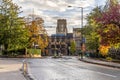 Bristol , UK - November 11, 2023: Autumn in Bristol with Wills Memorial building in the Bristol University in the Royalty Free Stock Photo