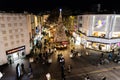 Bristol, UK - November 30, 2023: Crowds of people visit Broadmead during the Christmas holiday shopping season