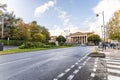 Bristol , UK - November 11, 2023: The Victoria Rooms part of Bristol University and Boer War Memorial