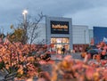 Bristol , UK - October 24, 2023: Halfords Group plc store in Cribbs Causeway in autumn,fall , UK retailer of car parts