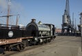 Bristol, UK, 23rd February 2019, Portbury steam loco of the Bristol Harbour Railway on Wapping Wharf at M Shed museum Royalty Free Stock Photo