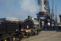 Bristol, UK, 23rd February 2019, Portbury steam loco of the Bristol Harbour Railway on Wapping Wharf at M Shed museum Royalty Free Stock Photo