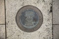 Bristol, United Kingdom, 21st February 2019, commemorative plaque for the statue of Archibald Leach aka Cary Grant