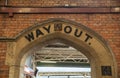 Bristol, United Kingdom, 21st February 2019, old way out signage at Bristol Temple Meads Station