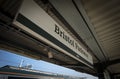 Bristol, United Kingdom, 21st February 2019, platform signage for Bristol Parkway Station Royalty Free Stock Photo