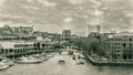 Bristol view from harbour cloudy Royalty Free Stock Photo