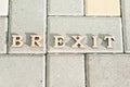 Britain exit from European Union, a Brexit word abstract in vintage letters