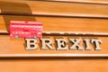 Britain exit from European Union, Brexit word abstract in vintage letters