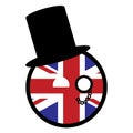 Britain Flag Ball Top Hat And Monocle