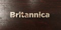 Britannica - grungy wooden headline on Maple - 3D rendered royalty free stock image