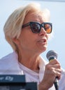 British actress Emma Thompson at the Extinction Rebellion protest at Oxford Circus London UK.