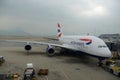 British Airways Airbus 380-800 at Hong Kong Airport Royalty Free Stock Photo
