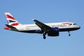 British Airways Airbus A319-100 Royalty Free Stock Photo