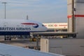 British Airways Aircraft Parked at London Heathrow Airport in Summer Royalty Free Stock Photo