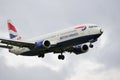 British Airways Boeing 737 Royalty Free Stock Photo