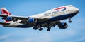 British Airways Boeing 747-400 aircraft Royalty Free Stock Photo