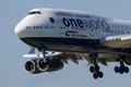 British Airways Boeing 747 landing