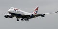 British Airways Boeing 747 landing