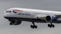 British Airways Boeing 787 landing