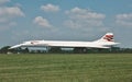 British Airways Concorde Supersonic airliner after landing on July 19, 1997.