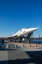 British Airways Concorde supersonic passenger jet on display at the Intrepid Sea, Air and Space Museum in New York City.