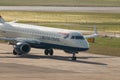 British airways Embraer E-190SR jet at the airport in Zurich in Switzerland Royalty Free Stock Photo