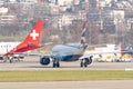 British airways Embraer E-190SR jet in Zurich in Switzerland Royalty Free Stock Photo