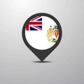 British antarctic Territory Map Pin Royalty Free Stock Photo