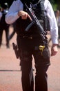 British Armed Police Officer London England