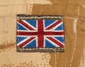 British Army Badge on Desert Camouflage Royalty Free Stock Photo
