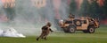 British Army force during military demonstration show