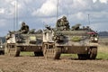 A British Army FV432 Armoured Personnel Carrier on Salisbury Plain, Wiltshire, United Kingdom Royalty Free Stock Photo