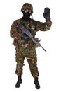 British Army Soldier with assault rifle Royalty Free Stock Photo