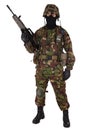 British Army Soldier in camouflage uniforms Royalty Free Stock Photo