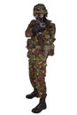 British Army Soldier in camouflage uniforms Royalty Free Stock Photo