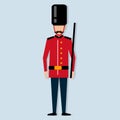 British army soldier isolated vector illustration