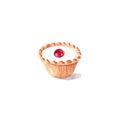 British bakewell tart watercolor art